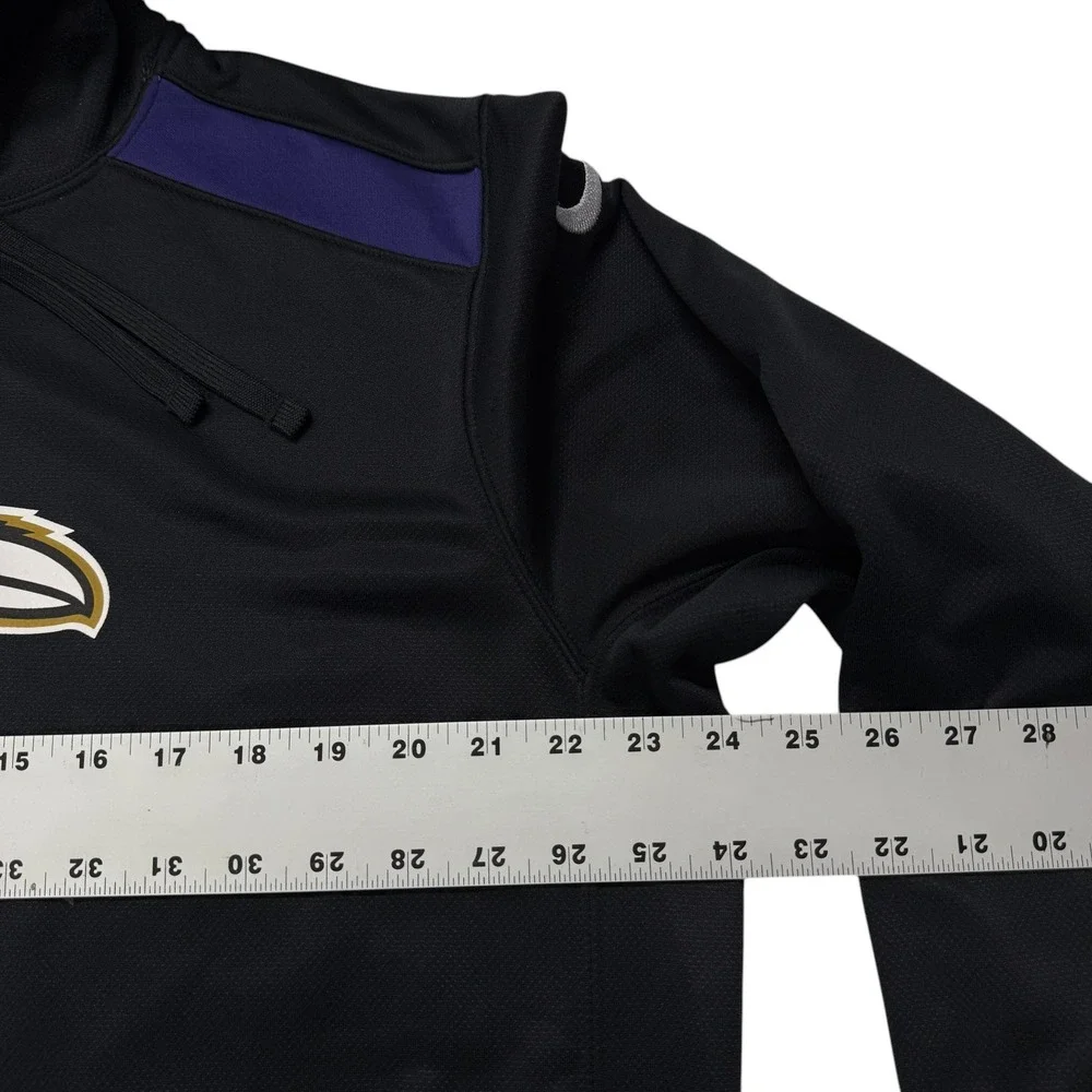 Nike Baltimore Ravens Hoodie Mens Large NFL Therma-FIT Pullover Black 542753-010